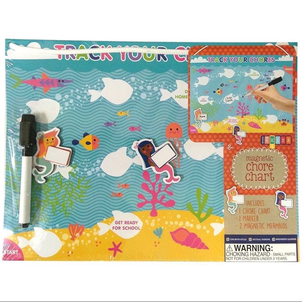 Magnetic Schedule/ Chore Chart - Mermaids